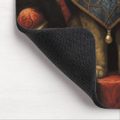 Noble Maine Coon Cat Throne Art Print Muismat (Hoek)