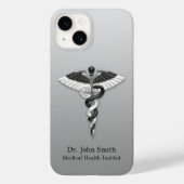 Noble Medical Classy Elegant Black White Caduceus Case-Mate iPhone Case (Achterkant)