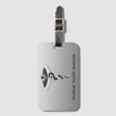 Noble Medical Elegant Classy Black White Caduceus Bagagelabel (Voorkant (verticaal))
