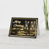 Noble Merry Kerstmis met mousserende lichten! Kaar Kaart (Voorkant)