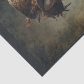 Noble Milady Cat in een Victoriaans elegante jurk Tissuepapier (Detail)