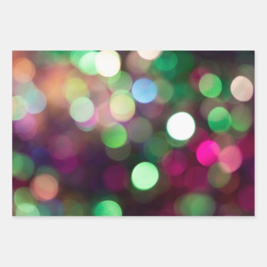 Noble mousserende bokeh lampjes! inpakpapier vel (Voorkant)