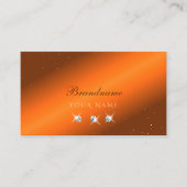Noble Oranje en bruine mousserende diamanten stijl Visitekaartje (Voorkant)