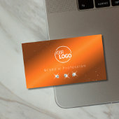 Noble Oranje en bruine mousserende diamanten voege Visitekaartje