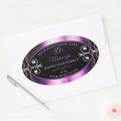 Noble Paars Black Product Labels Sparkle Diamonds (Envelop)