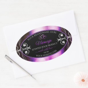 Noble Paars Black Product Labels Sparkle Diamonds