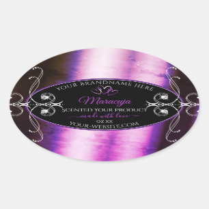 Noble Paars Black Product Labels Sparkle Diamonds