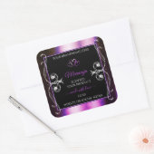 Noble Paars Black Product Labels Sparkle Diamonds (Envelop)