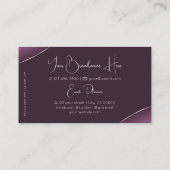 Noble Paars met Silver Decor Diamonds en Foto Visitekaartje (Achterkant)