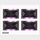 Noble Paarse Black Product Label Diamonds Voeg Log (Vel)