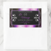 Noble Paarse Black Product Label Diamonds Voeg Log (Tas)