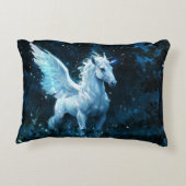 Noble Pegasus in een Midnight Glade Accent Kussen (Achterkant)