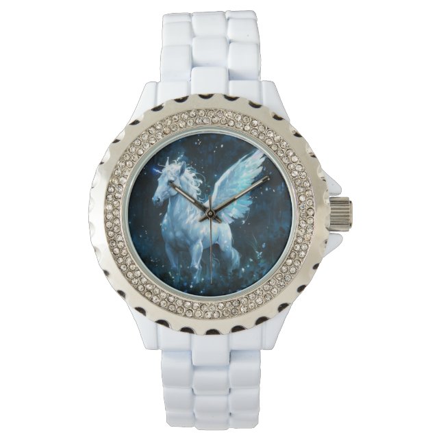 Noble Pegasus in een Midnight Glade Horloge (Voorkant)