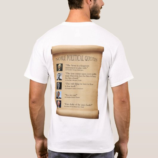 Noble Politieke Citaten T-shirt (Achterkant)