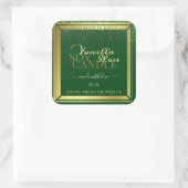 Noble Product Packaging Labels donkergroen en goud (Tas)