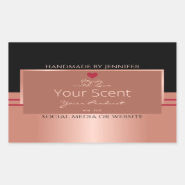 Noble Product Verpakkingsetiketten Bruin en Roos G Rechthoekige Sticker