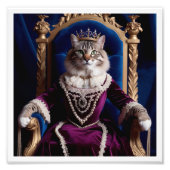 Noble Queen Pet Portrait - Koninklijke Digitale Ku Foto Afdruk (Voorkant)