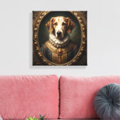 Noble Renaissance Hondenportret in  Lijst Canvas Afdruk (Insitu (Woonkamer))