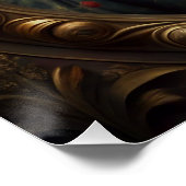 Noble Renaissance Hondenportret in  Lijst Perfect Poster (Hoek)