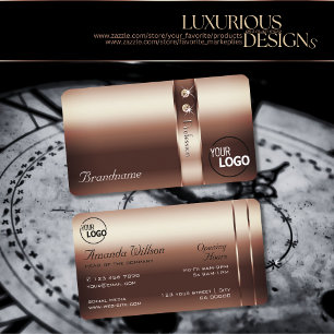 Noble Roos Gold Decor Shimmery Diamonds toevoegen  Visitekaartje