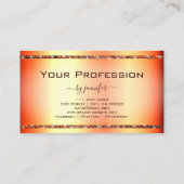 Noble Roos Gold Effect Shimmery Glitter Stars Chic Visitekaartje (Achterkant)