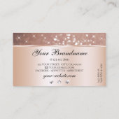 Noble Roos Golden Glitter Stars Diamonds Classy Visitekaartje (Achterkant)
