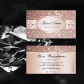 Noble Roos Golden Glitter Stars Diamonds Classy Visitekaartje