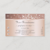 Noble Roos Golden Glitter Stars Diamonds Initialen Visitekaartje (Achterkant)