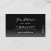Noble Shimmery Black Sparking Diamonds Elegant Visitekaartje (Achterkant)