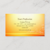 Noble Shimmery Sinaasappel Curved Decor met Monogr Visitekaartje (Achterkant)