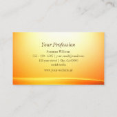 Noble Shimmery Sinaasappel Curved Decor met Monogr Visitekaartje (Achterkant)