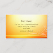 Noble Shimmery Sinaasappel gebogen Decor Inspirere Visitekaartje (Achterkant)