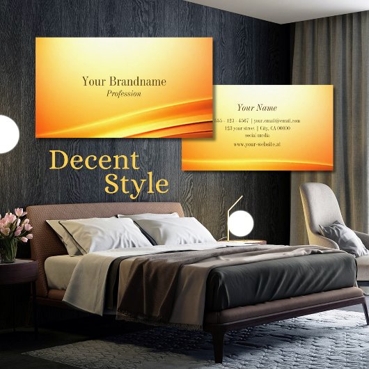 Noble Shimmery Sinaasappel gebogen Decor Inspirere Visitekaartje