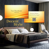 Noble Shimmery Sinaasappel gebogen Decor met QR-co Visitekaartje