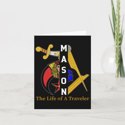 Noble Shriner Mason The Life Of Traveler Freemason Kaart (Voorkant)