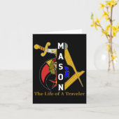 Noble Shriner Mason The Life Of Traveler Freemason Kaart (Gele Bloem)