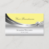 Noble Silver Decor Yellow met Logo en diamant Visitekaartje (Voorkant)