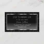 Noble Silver Lijst Black gradiënt Luxe glamour Visitekaartje (Achterkant)