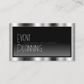 Noble Silver Lijst Black gradiënt Luxe glamour Visitekaartje (Voorkant)