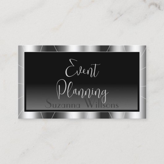 Noble Silver Lijst Black gradiënt oogvangst Visitekaartje (Voorkant)