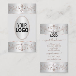 Noble Silver Roos Gold  Ornamenten met Logo Visitekaartje