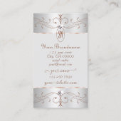 Noble Silver Roos Gold  Ornamenten Monogram Visitekaartje (Achterkant)