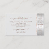 Noble Silver Roos  Sparkle Diamonds voegt Logo toe Visitekaartje (Achterkant)