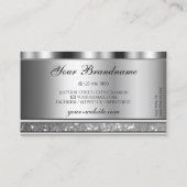 Noble Silver Sparking Glitter met Logo Diamonds Visitekaartje (Achterkant)