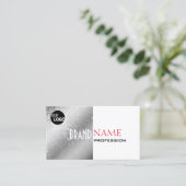 Noble Silver White Red Tiny Glitter Stars toevoege Visitekaartje (Staand voorkant)