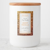 Noble Sinaasappel Faux Glitter Productlabels Beaut Voedselcontainer Etiket (Voorkant)