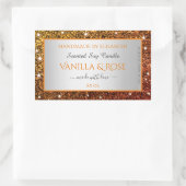 Noble Sinaasappel Faux Glitter Productverpakkingsl Rechthoekige Sticker (Tas)