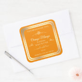 Noble Sinaasappel Product Label Goud Lijst Roos (Envelop)