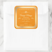 Noble Sinaasappel Product Label Goud Lijst Roos (Tas)