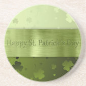 Noble St. Patrick's Day Shamrock Sandstone Onderze Zandsteen Onderzetter (Voorkant)